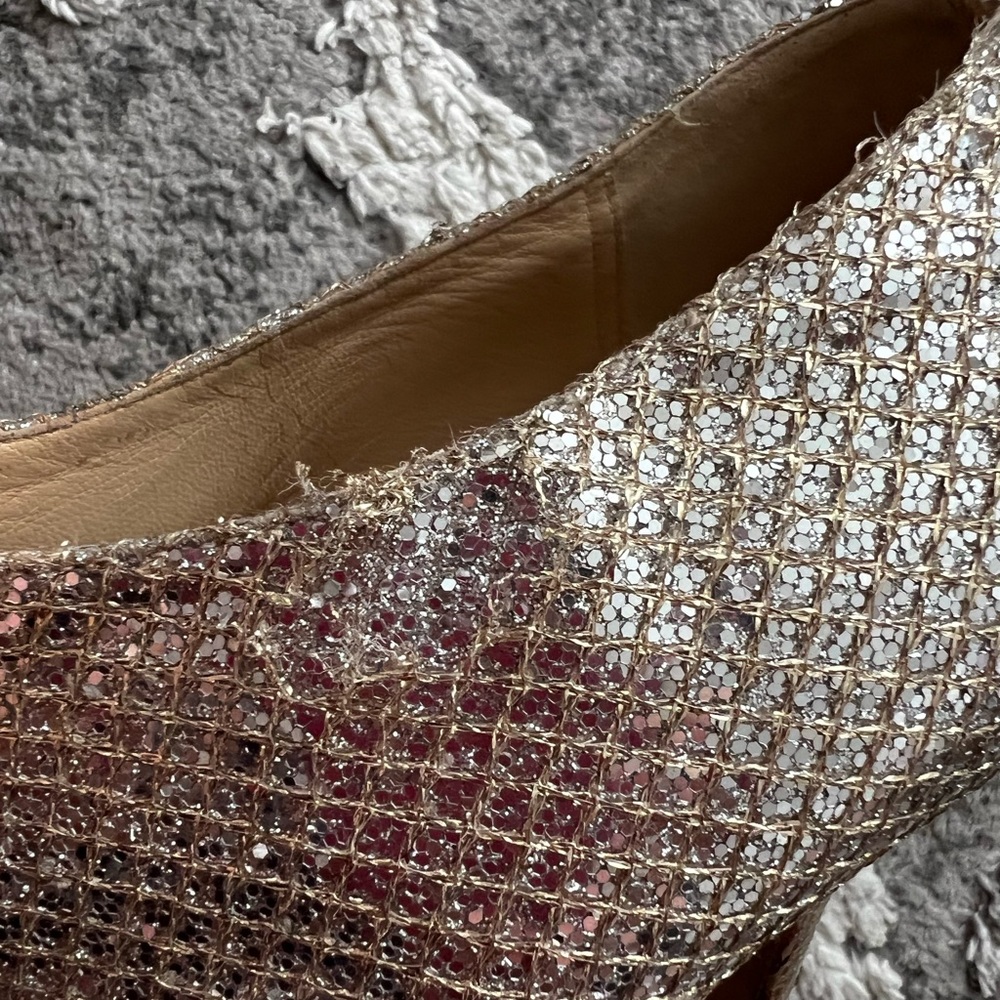 Beautiful Jimmy Choo Sparkly Open Toe Booties - image 5